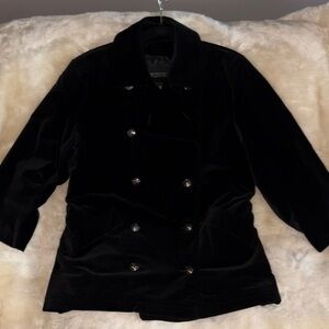 Y2K peacock coat Black double button up  #fall#coolnights excellent condition!